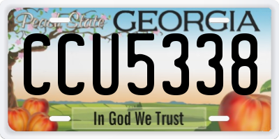 GA license plate CCU5338