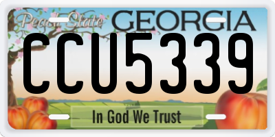 GA license plate CCU5339