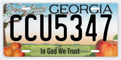 GA license plate CCU5347