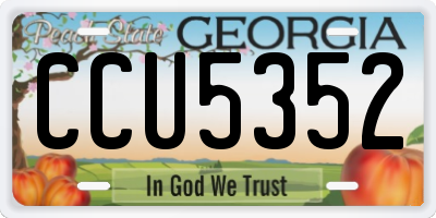 GA license plate CCU5352