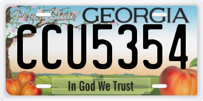 GA license plate CCU5354