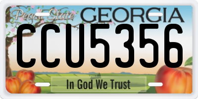 GA license plate CCU5356