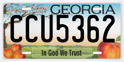 GA license plate CCU5362