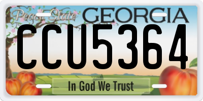 GA license plate CCU5364