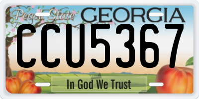 GA license plate CCU5367