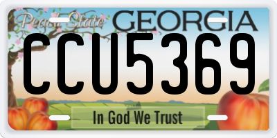 GA license plate CCU5369