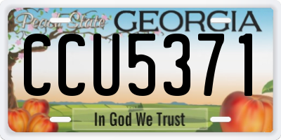 GA license plate CCU5371