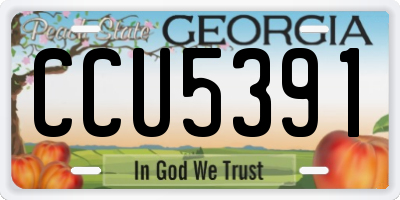 GA license plate CCU5391