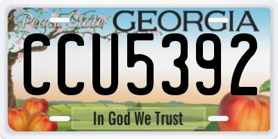 GA license plate CCU5392