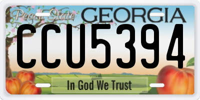 GA license plate CCU5394