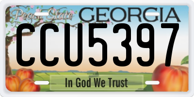 GA license plate CCU5397