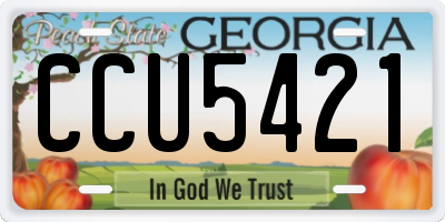 GA license plate CCU5421