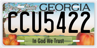 GA license plate CCU5422