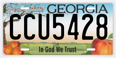 GA license plate CCU5428