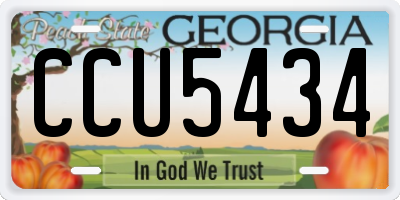 GA license plate CCU5434