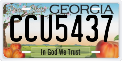 GA license plate CCU5437