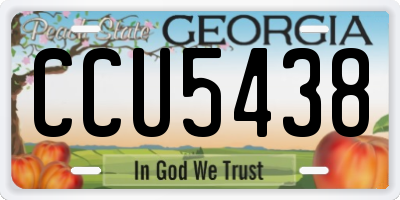 GA license plate CCU5438