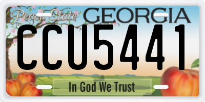 GA license plate CCU5441