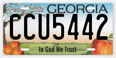 GA license plate CCU5442
