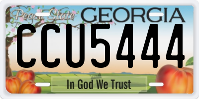 GA license plate CCU5444