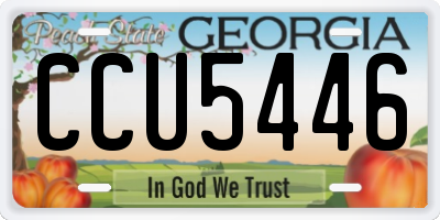 GA license plate CCU5446