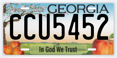 GA license plate CCU5452
