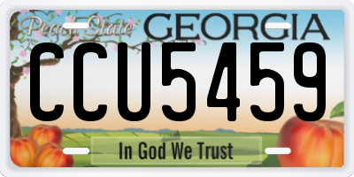 GA license plate CCU5459