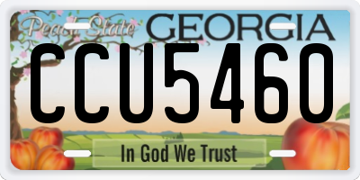 GA license plate CCU5460