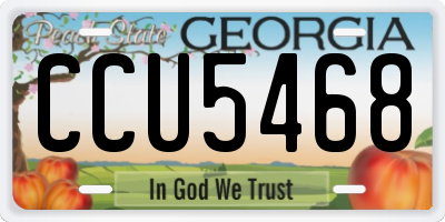 GA license plate CCU5468