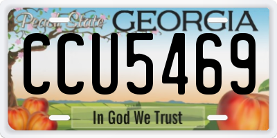 GA license plate CCU5469