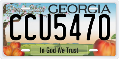 GA license plate CCU5470