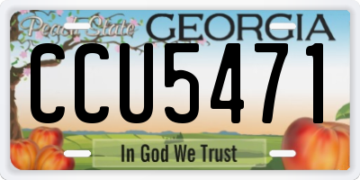 GA license plate CCU5471
