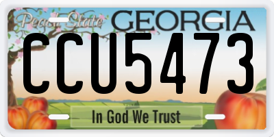 GA license plate CCU5473