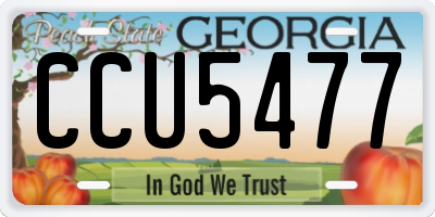 GA license plate CCU5477