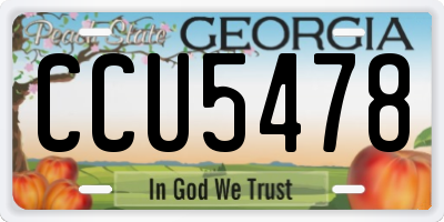 GA license plate CCU5478