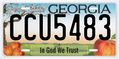 GA license plate CCU5483