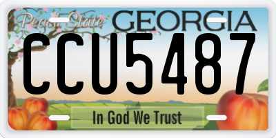 GA license plate CCU5487