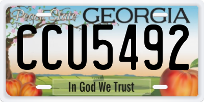 GA license plate CCU5492