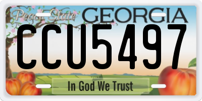 GA license plate CCU5497