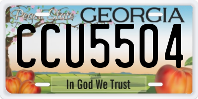 GA license plate CCU5504