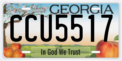GA license plate CCU5517