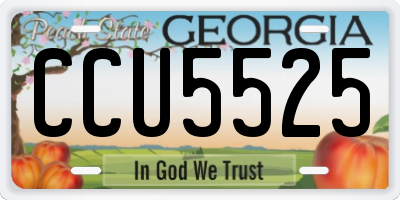 GA license plate CCU5525