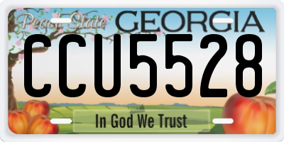GA license plate CCU5528