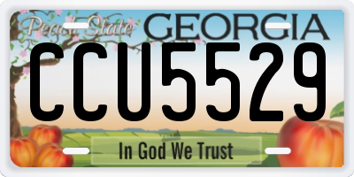 GA license plate CCU5529
