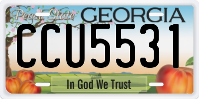 GA license plate CCU5531