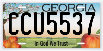GA license plate CCU5537