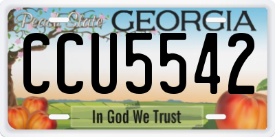 GA license plate CCU5542