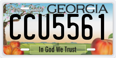 GA license plate CCU5561