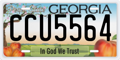 GA license plate CCU5564