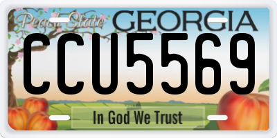 GA license plate CCU5569